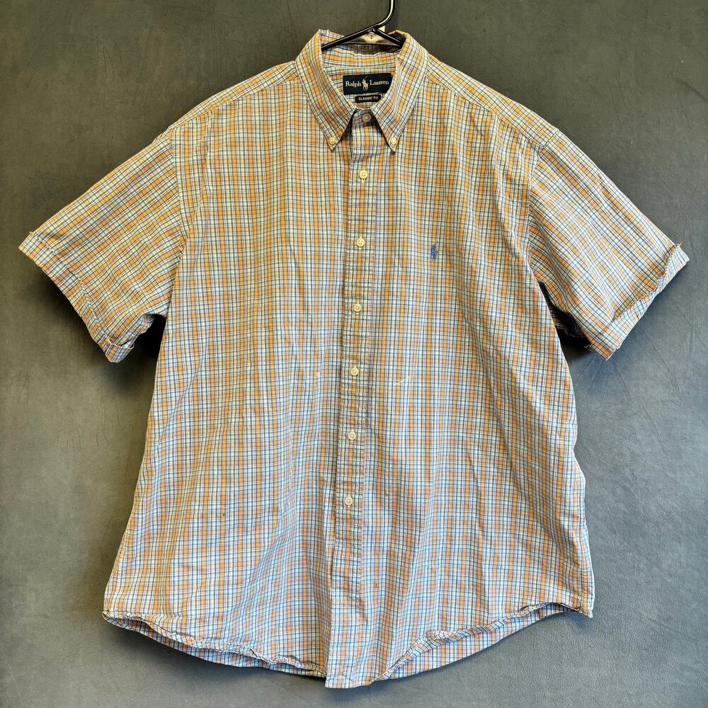Ralph Lauren Men’s XL Classic Fit Plaid Short Sleeve Button Down Shirt